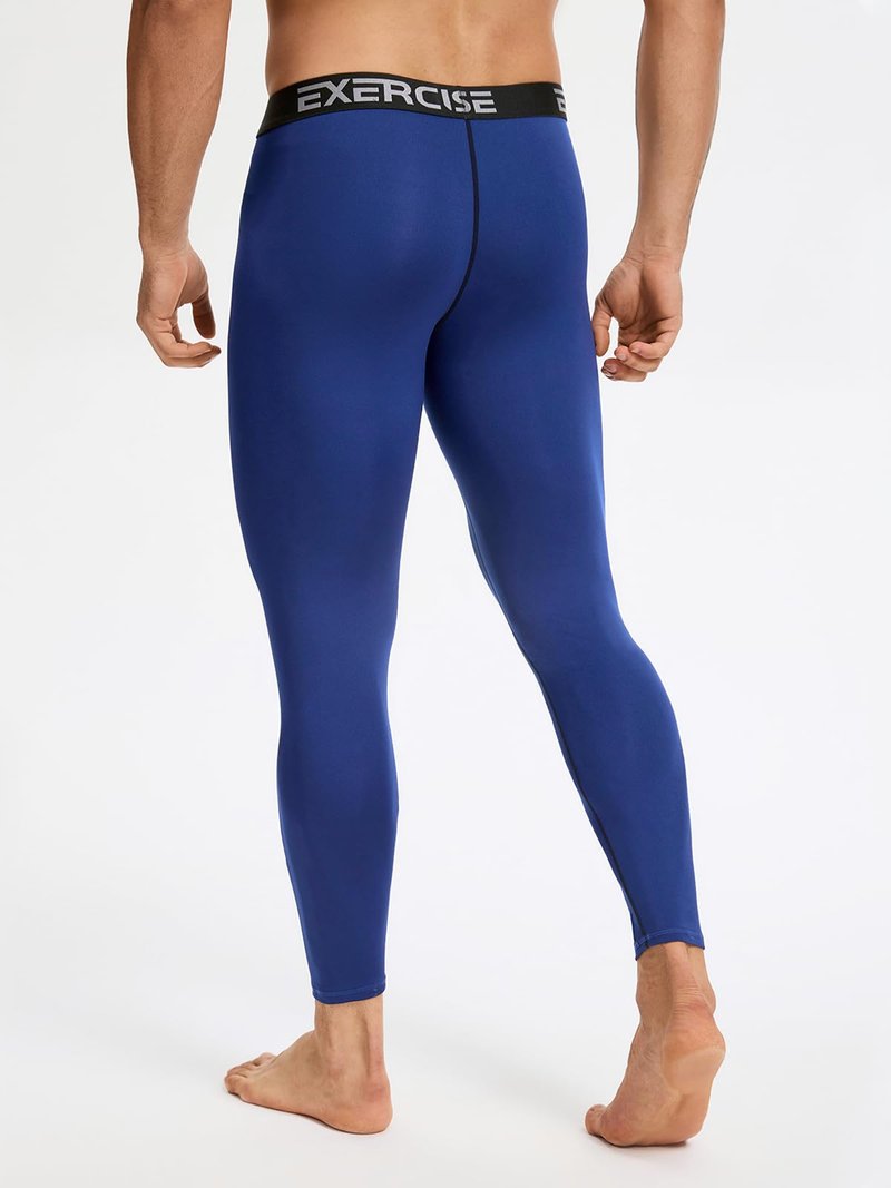 Mexholin 6 Pack Men’s Compression Pants Tights Leggings Sports Baselayer Athletic Running Workout Active Bl/Gr/Bl/Gr/D Blue/Red M