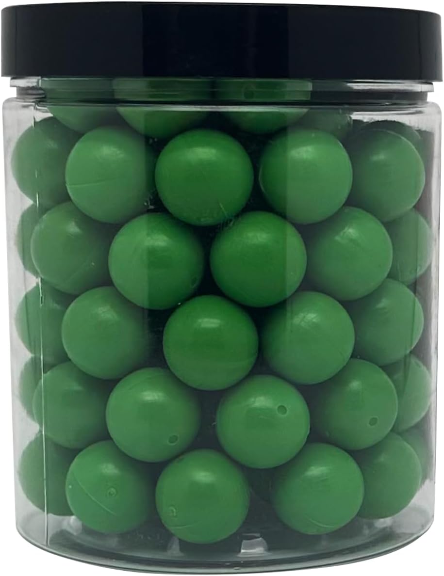 Skiennix Reusable Hard Plastic Rounds - 0.68 Caliber Training & Self Defense (95 Count, Green)