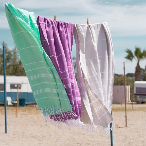 BAY LAUREL Turkish Beach Towel - Quick Dry, Sand-Free, Lightweight, Large 39 x 71 with Travel Bag