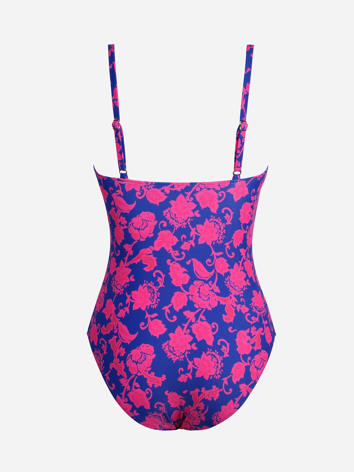 CUPSHE Women's One Piece Swimsuit Tummy Control V Neck Ruched Bathing Suits, L