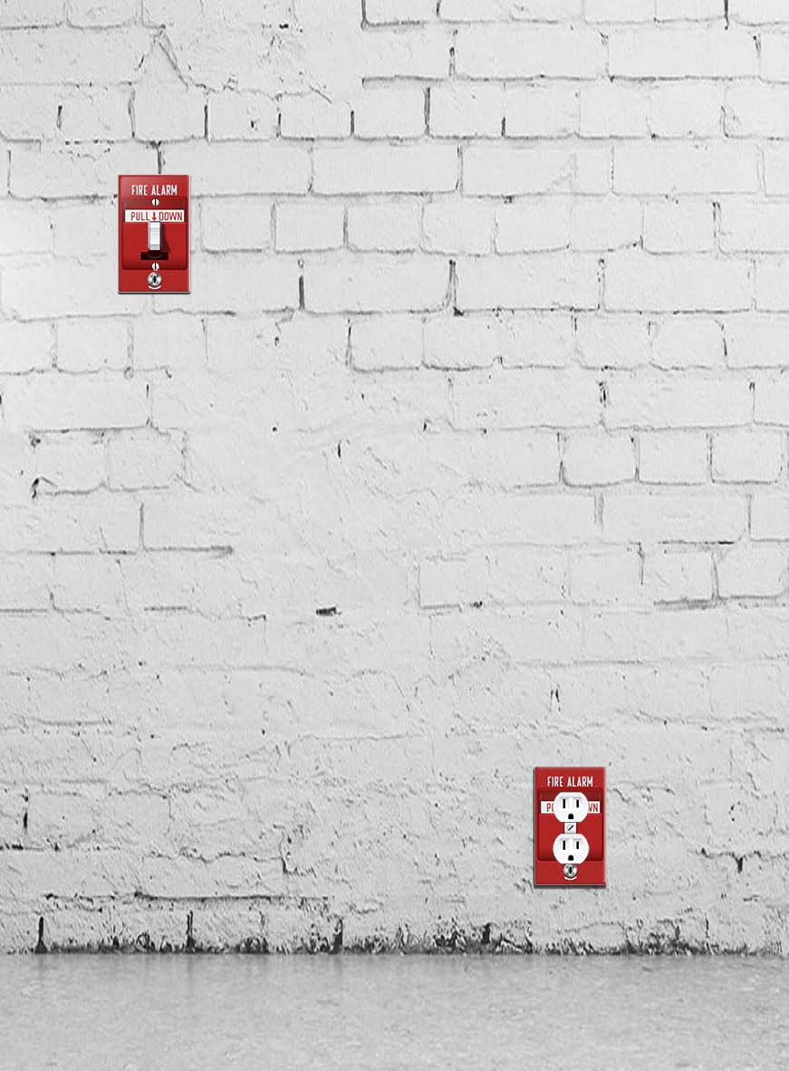 WIRESTER Single Gang Toggle Light Switch Plate/Wall Plate Cover - Fire Alarm