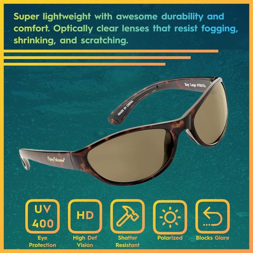 Flying Fisherman Key Largo Polarized Sunglasses for Men, Women, Fishing, Boating, Outdoor Sports, 100% UV Protection