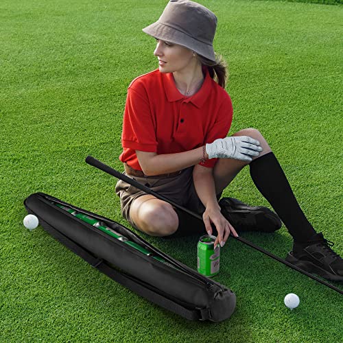 Insulated Beer Cooler Sleeve for Golf Bag - 7-Can Capacity, Black