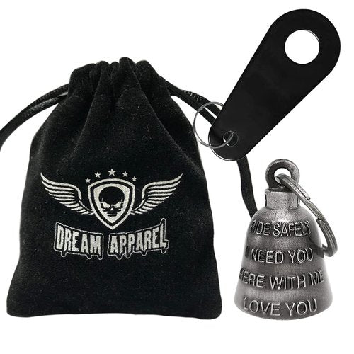 Dream Apparel Motorcycle Bell Guardian Angel Drive Away Gremlin, Biker Bell for Men Women Rider Riding with Hanger, Good Luck Gift Accessories