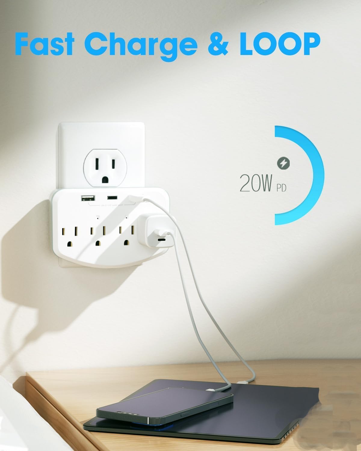 Kestanlora 1080P Wireless Cameras Mini Small Security Wall Outlet WiFi Camera Indoor Camera for Home Security【Upgraded】