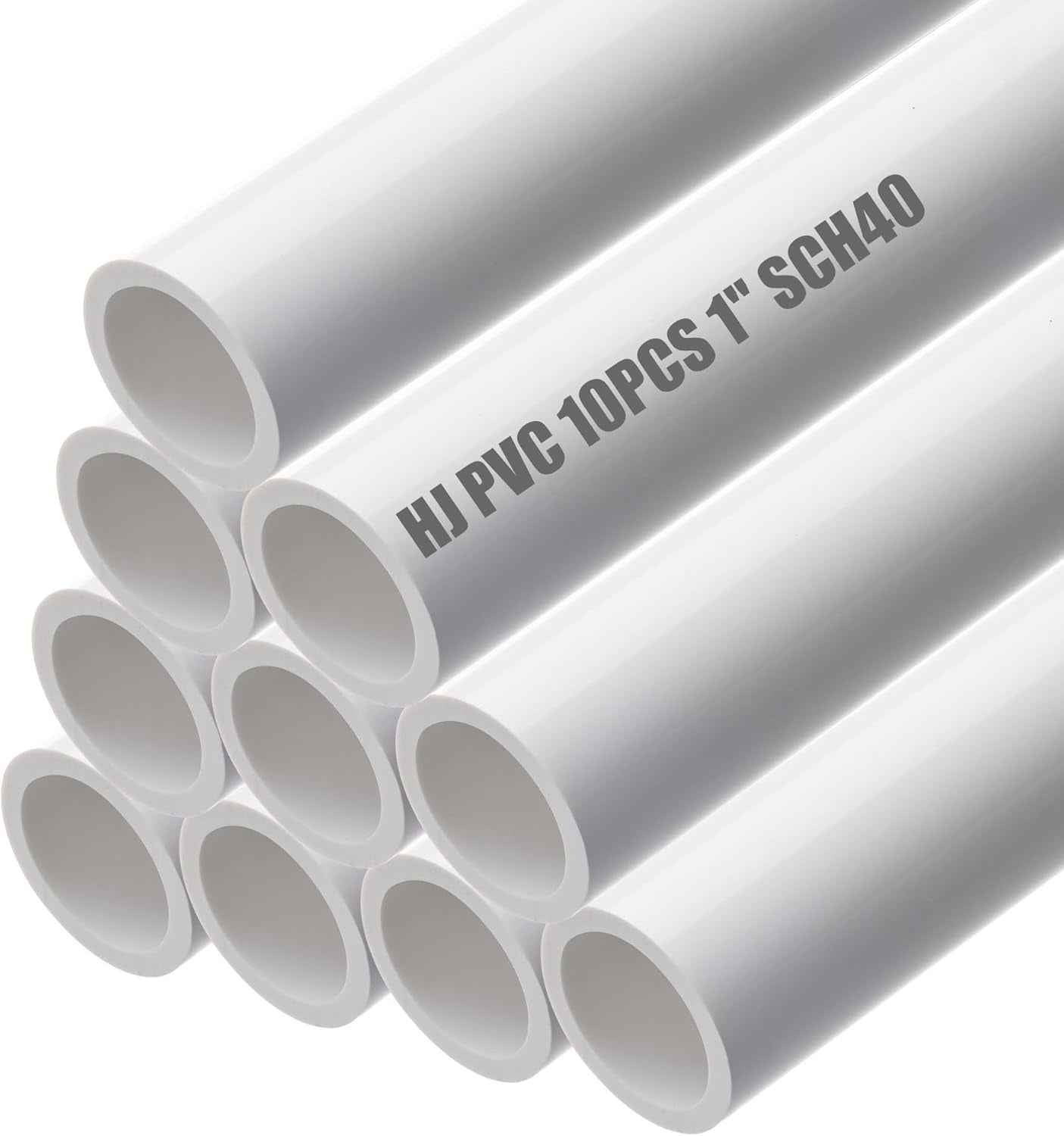 15PCS 3/4" White PVC Sch40 Pipes - 4FT Industrial Grade Durable Tubing