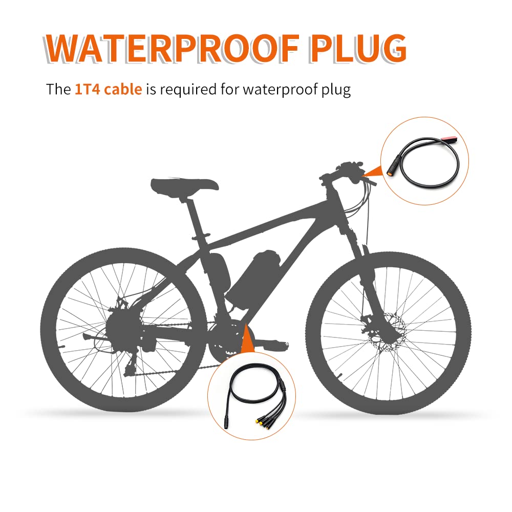 Ebike Brake Sensor MS-BK-2R for Electric Bicycles Hydraulic Cut Off Power Brake System 2 Pin/3 Pin SM/Waterproof Connector Plug Ebike Accessories (Waterproof Plug-1 Pair)