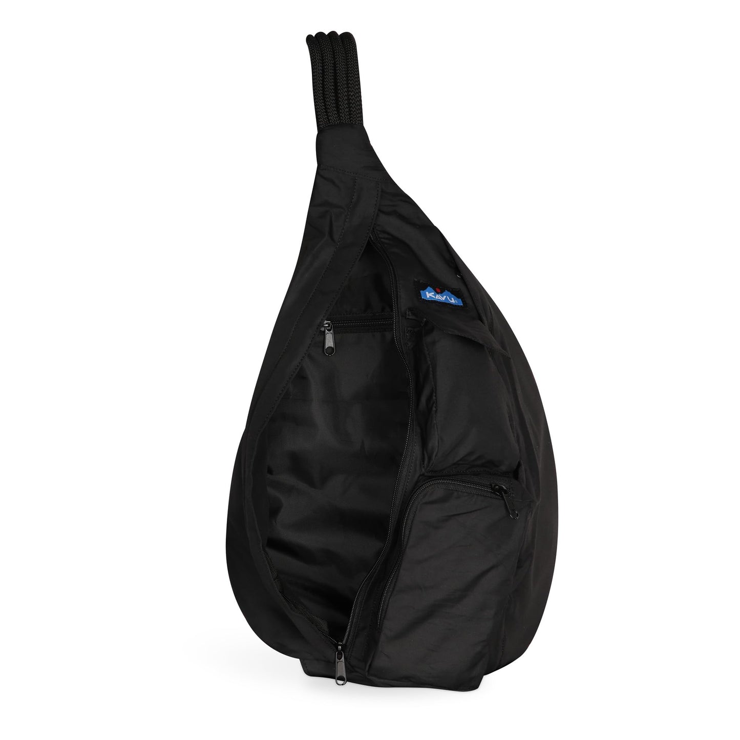 KAVU Slingback Pack with Adjustable Rope Shoulder Strap, Black