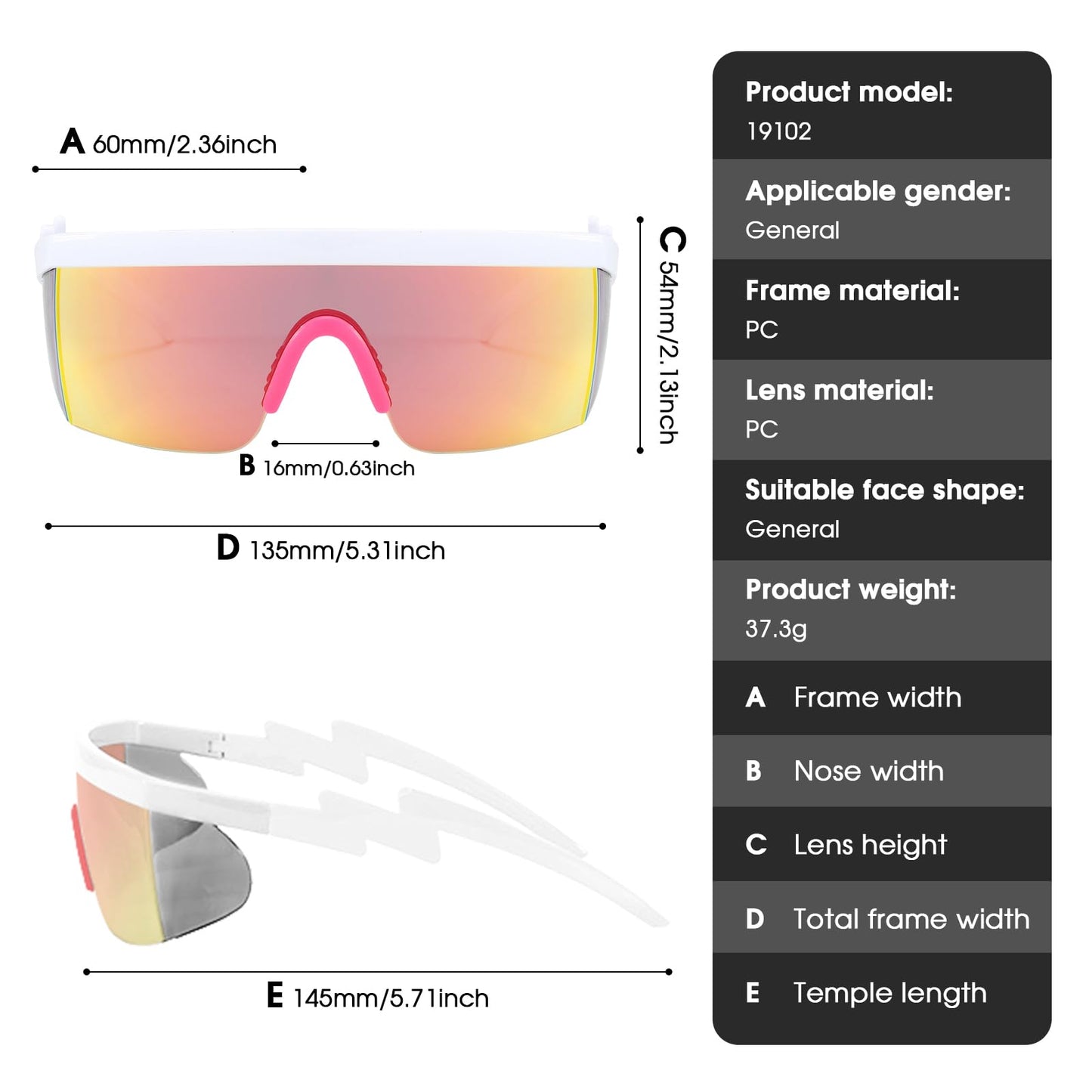 OZOKSKS Polarized Sports Sunglasses, Wavy Design cycling sunglasses-Women-Men, Cycling Sun Glasses UV Protection Driving Fishing (Grey Frame Red Lens)