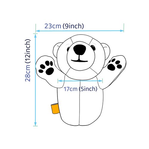dinofactory Anagom Polar Bear Golf Driver Headcover - Cute Animal Head Cover for 460cc Club, Premium Handmade Plush with Adorable Paws, Funny Golf Gift for Men Women (White)