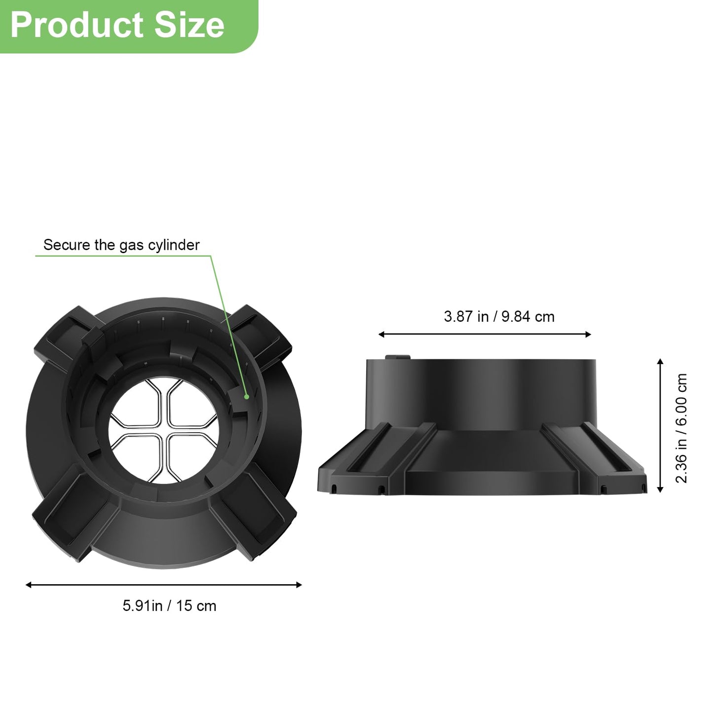 Sondiko Gas Cylinder Stand Base, Standard Fuel Gas Bottle Stabilizer, Small Propane Tank Stand, Accessory for Portable Welding Torch Burner Stove(Propane Tank Not Included)