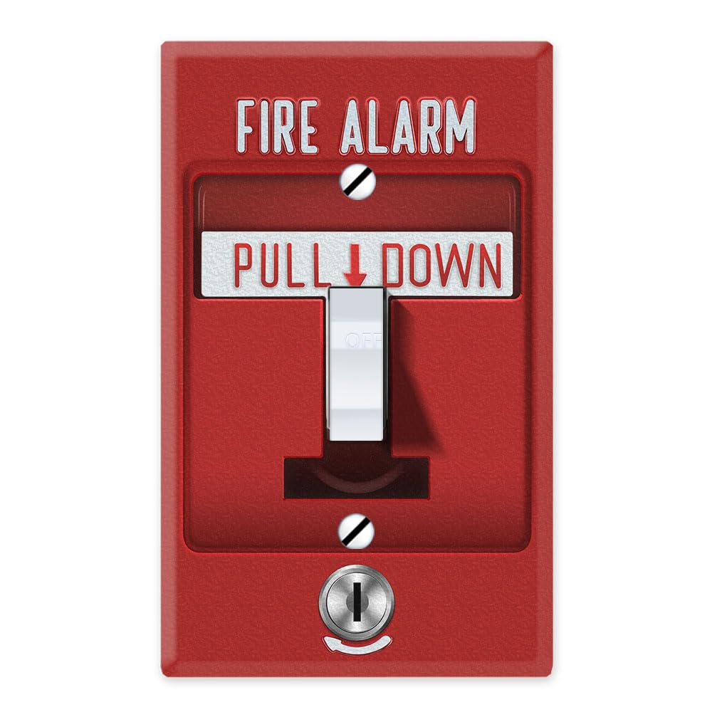 WIRESTER Single Gang Toggle Light Switch Plate/Wall Plate Cover - Fire Alarm