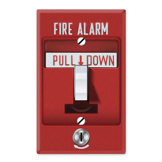 WIRESTER Single Gang Toggle Light Switch Plate/Wall Plate Cover - Fire Alarm