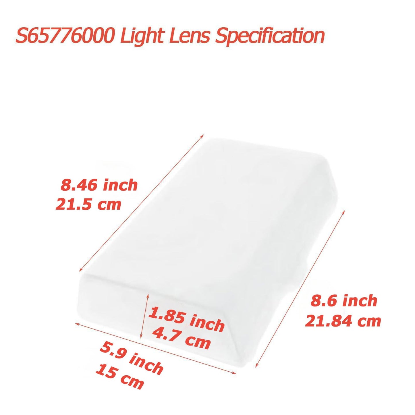 CAMGJORT 65776000 S65776000 Ventilation Light Lens Replacement Part For Bathroom Exhaust Fan Light Lens Fits For 663,663LN,F350C3,VF305CN Bathroom Exhaust Fan Light Plastic Cover,White(1 pack)