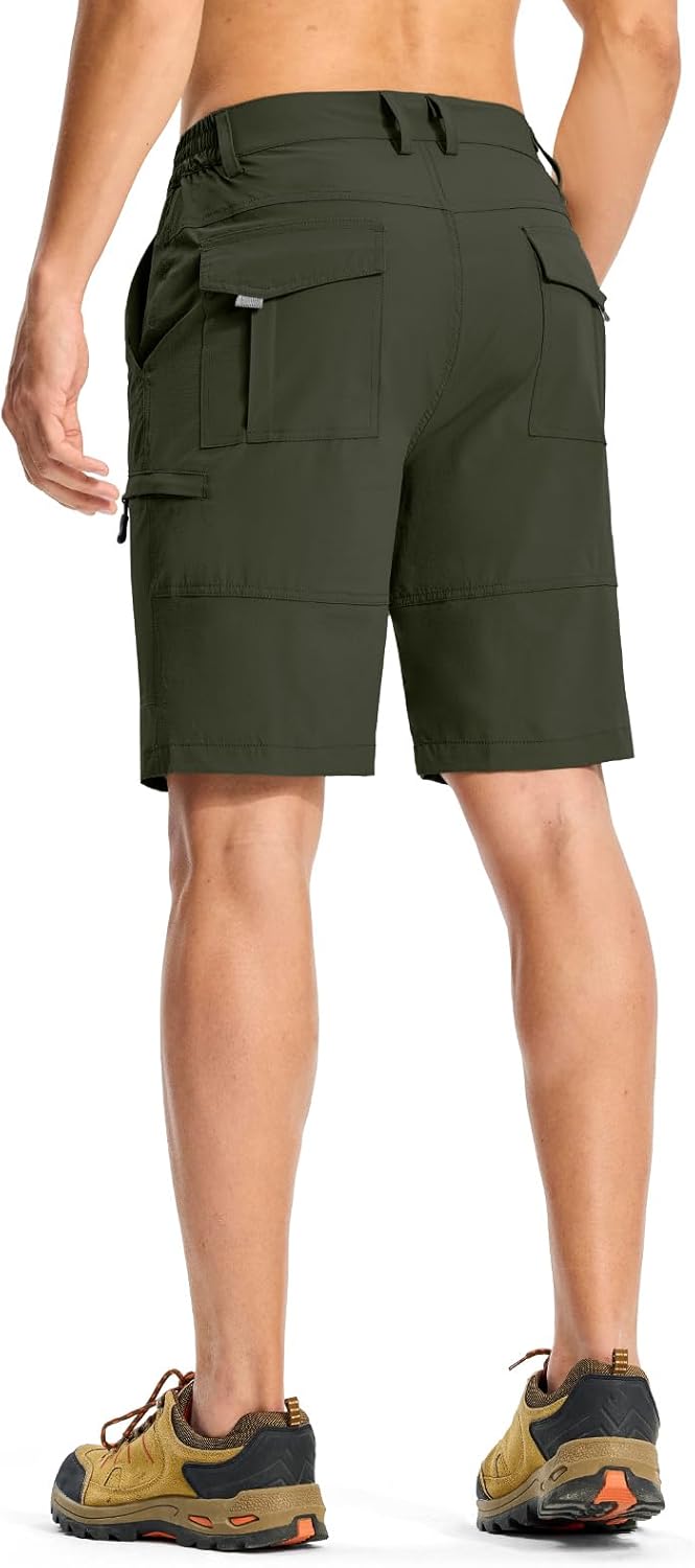 Rdruko Men's Hiking Shorts - Quick Dry Lightweight Cargo Shorts with 6 Pockets | Ideal for Outdoor Travel and Golf