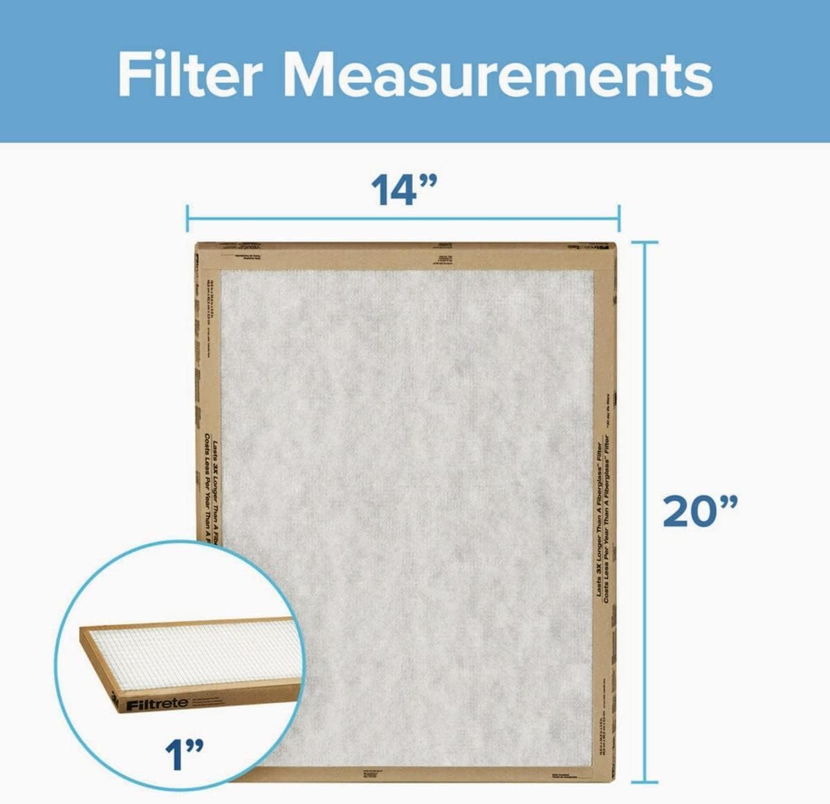 Filtrete 20x25x1 MERV 1 Air Filter Replacement - 6-Pack for HVAC & Furnace