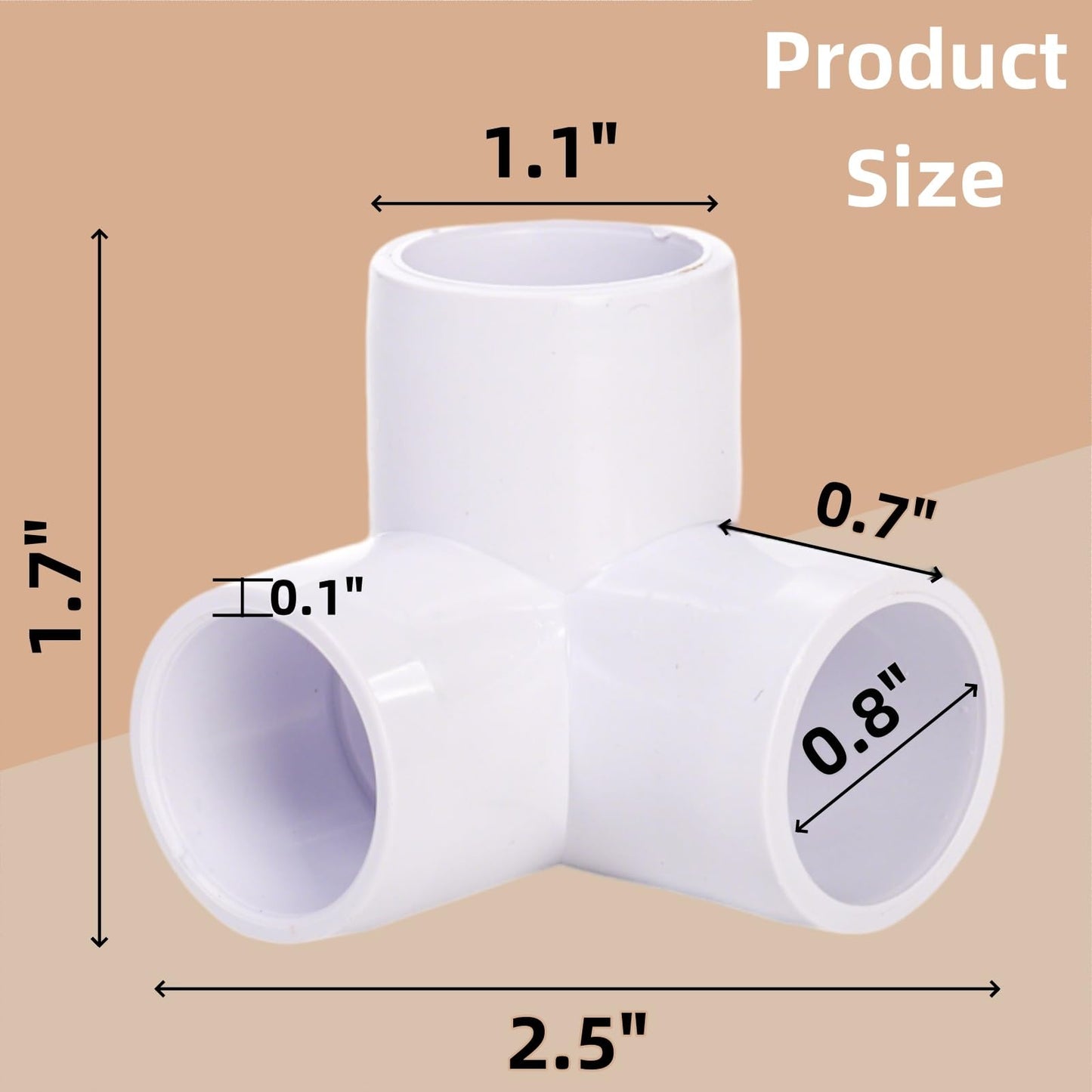 Covzoe 32 Pack 1/2 Inch 3 Way PVC Pipe Fittings, Furniture Grade Elbow Pipe Connectors, Heavy Duty DIY Shelf Garden Support Structure Storage Frame for Building, Greenhouse Shed Pipe, White