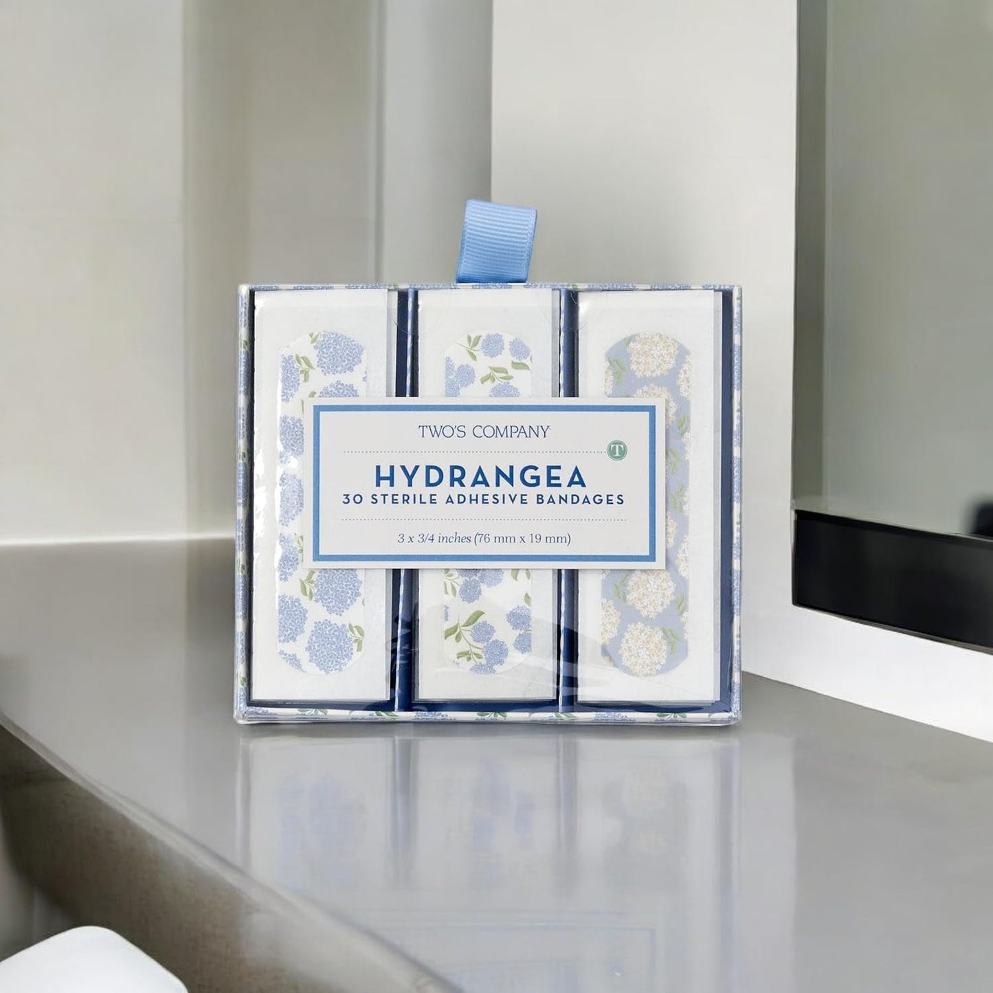 Hydrangea 30 Pc Bandages in Gift Box Includes 3 Colorations/Patterns - Plastic