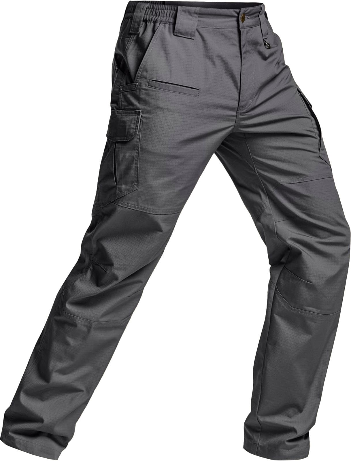 CQR Men's Tactical Pants, Water Resistant Ripstop Cargo Pants, Lightweight EDC Work Hiking Pants, Outdoor Apparel, Raider Mag Pocket Charcoal, 32W x 32L