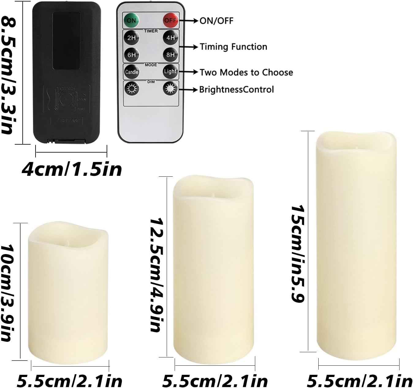 24-Pack Remote Control LED Flameless Candles - 3D Flame Timer Candles for Home, Weddings & Holidays