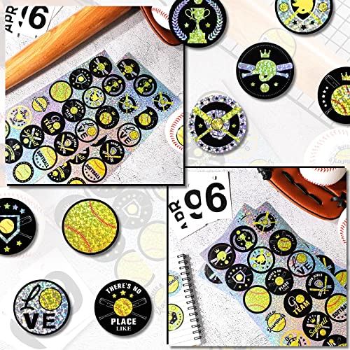540 Pcs Softball Sports Stickers - Assorted Designs for Parties