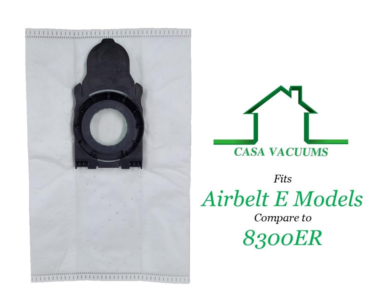 10 HEPA Bags Compatible with Sebo Airbelt 8300ER Filterbox E E for all Models.