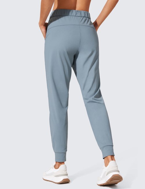 CRZ YOGA 4-Way Stretch Workout Joggers for Women 28" - Casual Travel Athletic Pants with Pockets Belgian Blue Medium