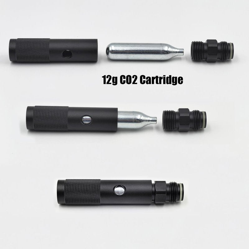 Aopkeo 12gram CO2 Cartridge Small Cylinder Quick Charge Adapter for Paintball PCP Airsoft Soda Water (G1/2-14(0.825"-14NGO))