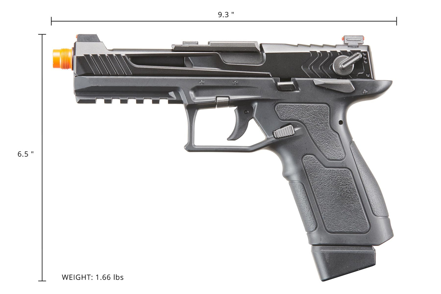 Lancer Tactical LTX Competition GBB Gas Blowback Airsoft Pistol (Black)