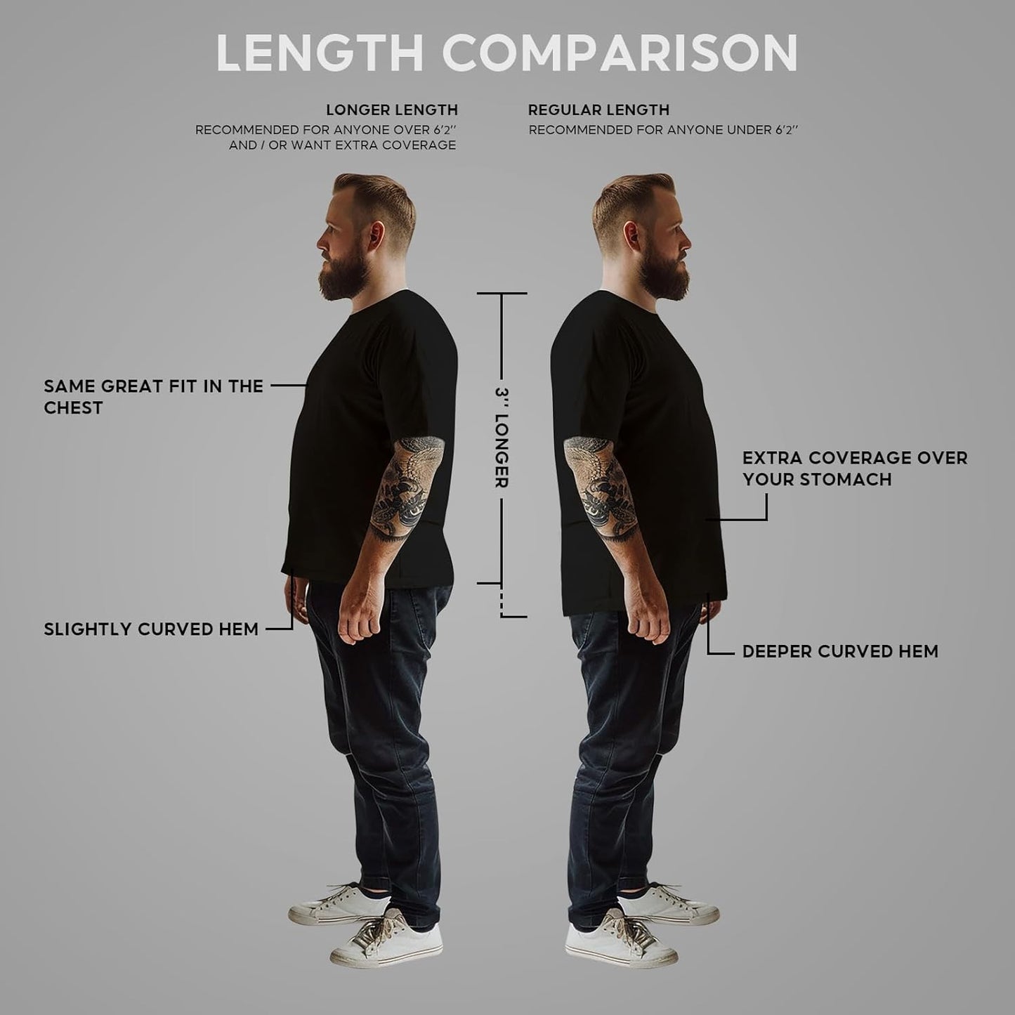 Skiennix Men's Big & Tall T-Shirts | Casual Stretch Short-Sleeve Tee in 3XL-8XL Sizes