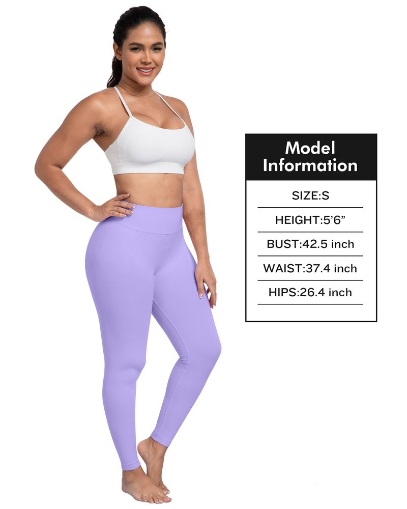 ATHVOTAR Workout Gym Leggings Women, High Waisted Seamless Butt Lifting Scrunch Butt Sports Leggings Black/Pink/Pistachio/Light Purple M