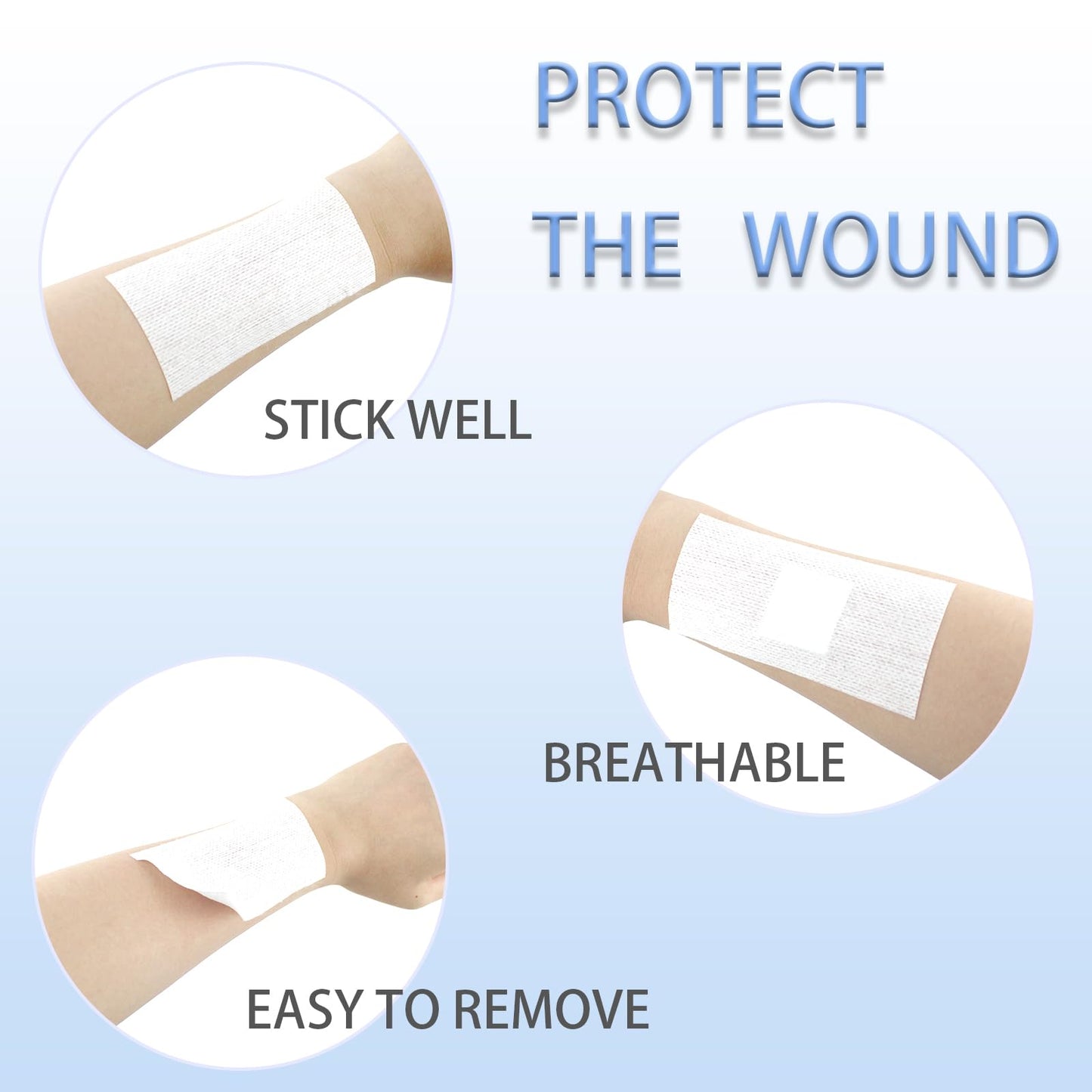 2 Rolls Non-Woven Cover Roll Stretch Tape 10.9 Yard Non-Woven Adhesive Bandages Breathable Bandage Tape(3.93 Inch)