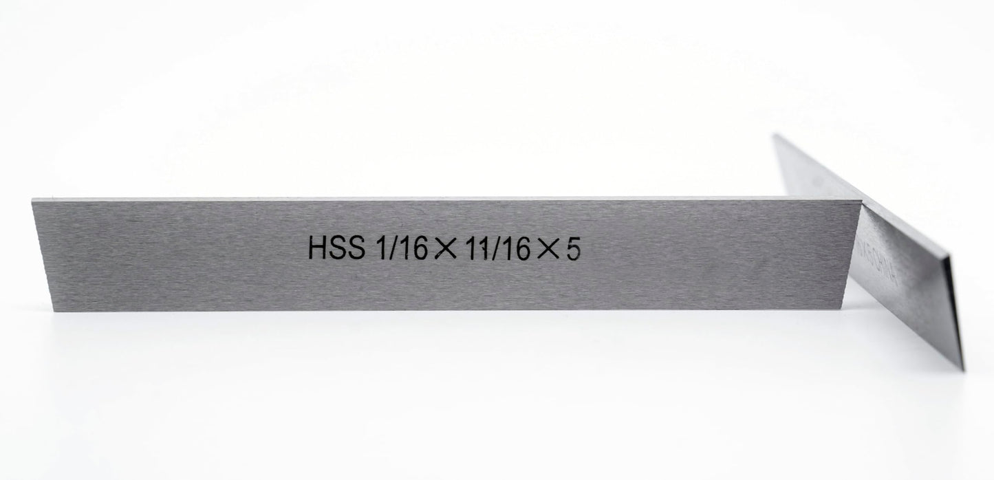 Set of 2 HSS Blades for Lathe Parting Cut Off Blade (1/16x11/16x5 Inch)