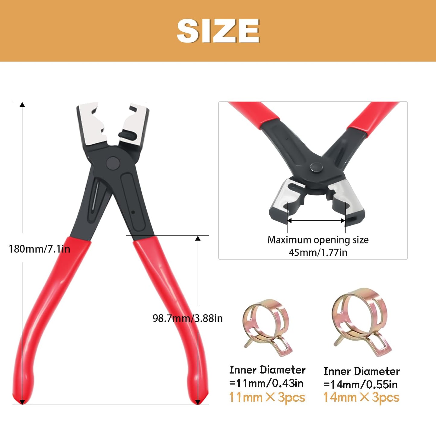 zDwfDc Clic and Clic-R Hose Clamp Pliers Maintenance Tools for Automobile