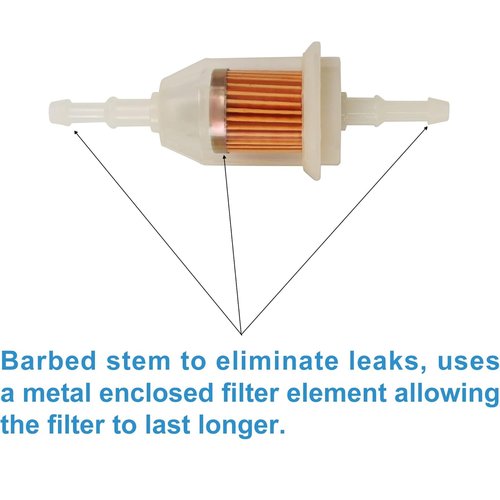 Golf Cart In line Fuel Filter 10 PCS Compatible with Club Car EZGO Yamaha