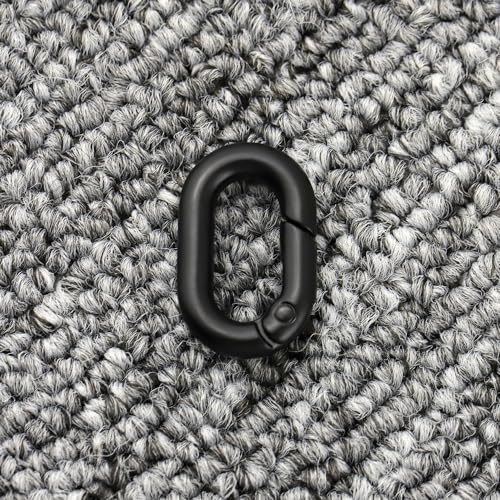 10 PCS Metal Spring Key Ring Carabiner - Dark Black