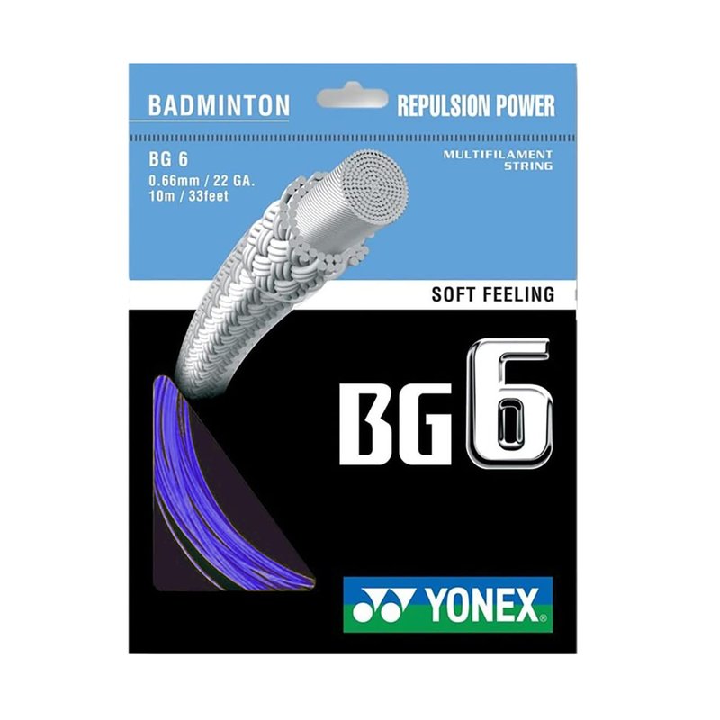 Yonex BG 6 Badminton String .66mm, Royal Blue