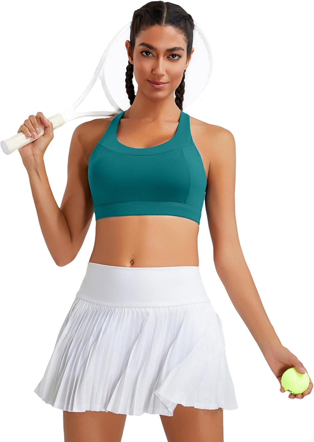 RUNNING GIRL Sports Bra - High Support Racerback Design with Molded Cups & Sewn-In Pads