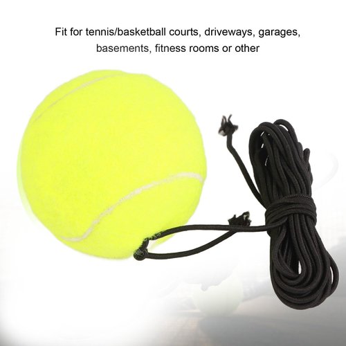 Luatoxry Tennis Trainer Rebound Ball, 75g Garage Tennis Ball Parking Aid with 3.65m Elastic String, Self Learning Tether Tennis for Beginners and Intermediate Players, 1Pcs