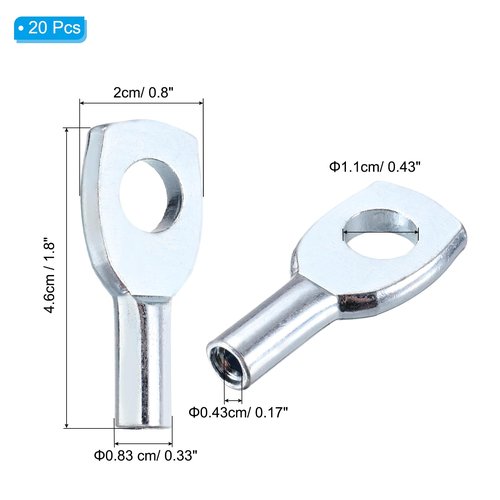 PATIKIL Cable Ball Stopper, 20pcs Gym Machine Accessories for 6mm Cable Fitness Equipment Wire Rope Port Joint Replacement Parts for Home Gym Machine, Silver