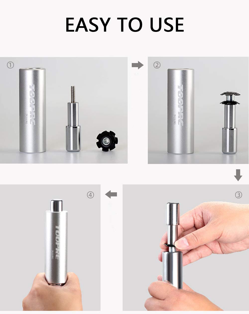 GOLDEAL TOOPRE Bicycle Fork Star Nut Setting Installation Tool with Free Spare Special Screw and 1 Free Star Nut (for 7/8",1",1-1/8")