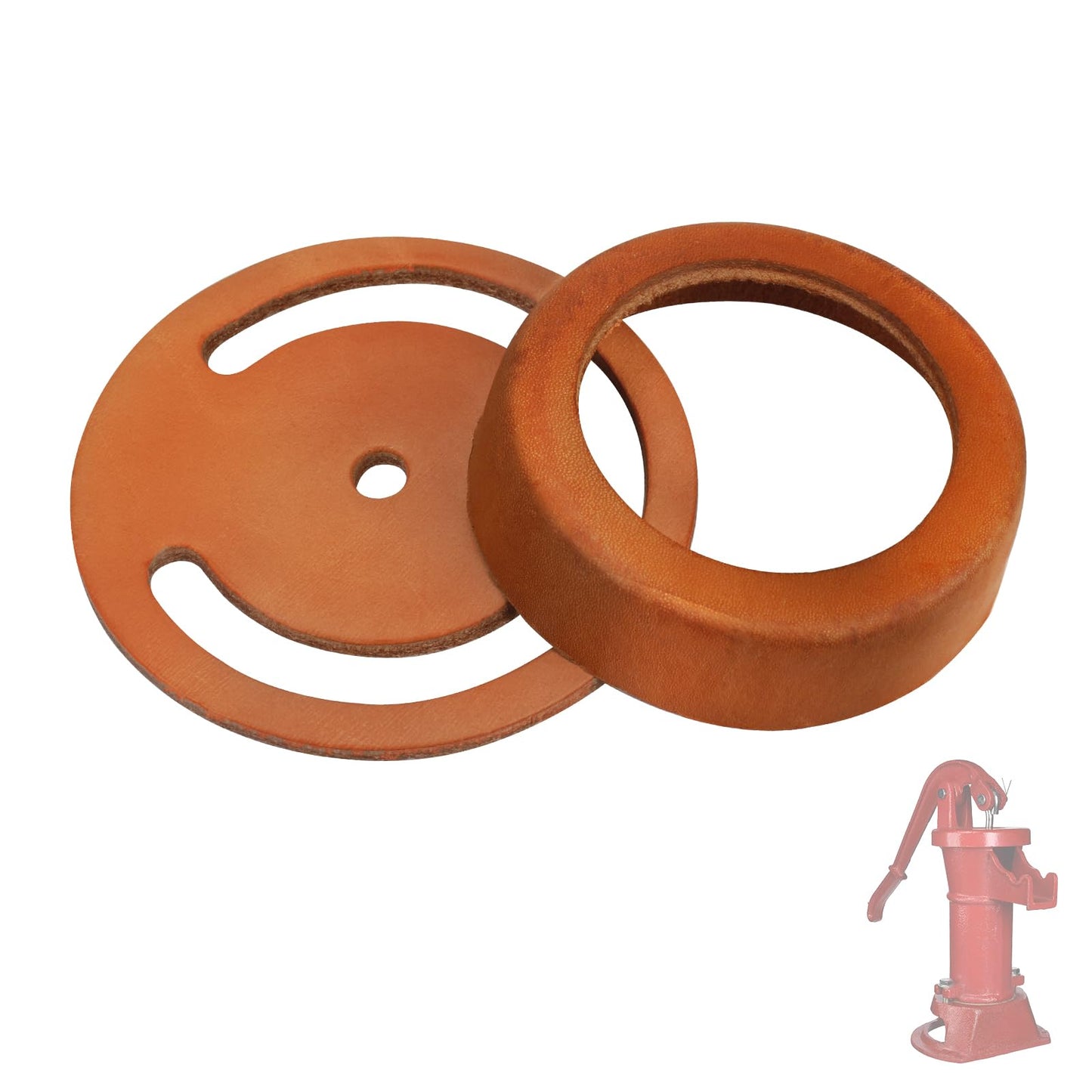 LVACODV Pitcher Pump Well Kit with No.2 Pitcher Pump Replacement Parts - Includes Lower Valve Leathers and Leather Cups for Hand Well Pump - Pitcher Pump Parts for Repair and Maintenance.