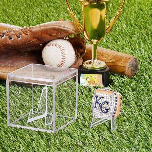 3 Pack Clear Acrylic Championship Ring Display Case