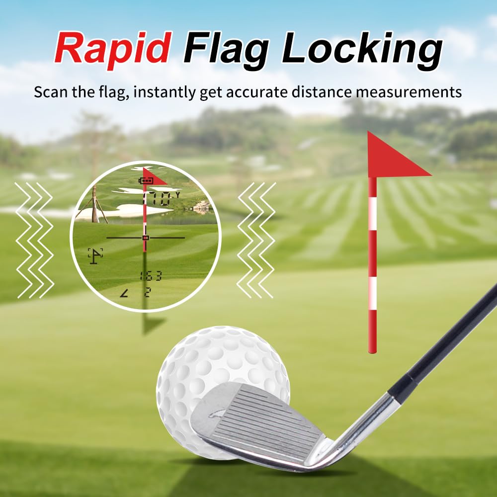 AquilaPro Mini4 Golf Rangefinder with Slope, Newly Upgraded Magnet, 1,000 Yards Range Finder Golf, 0.5 Yard Accuracy, 7X Magnification, Flag Lock Vibration, Rechargeable Golf Laser Rangefinder