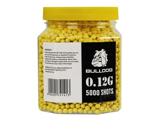 Bulldog Airsoft .12G 6mm 5000 BBS - Premium - Especially Designed for Entry Level AEG Electric Rifle Spring Pistol