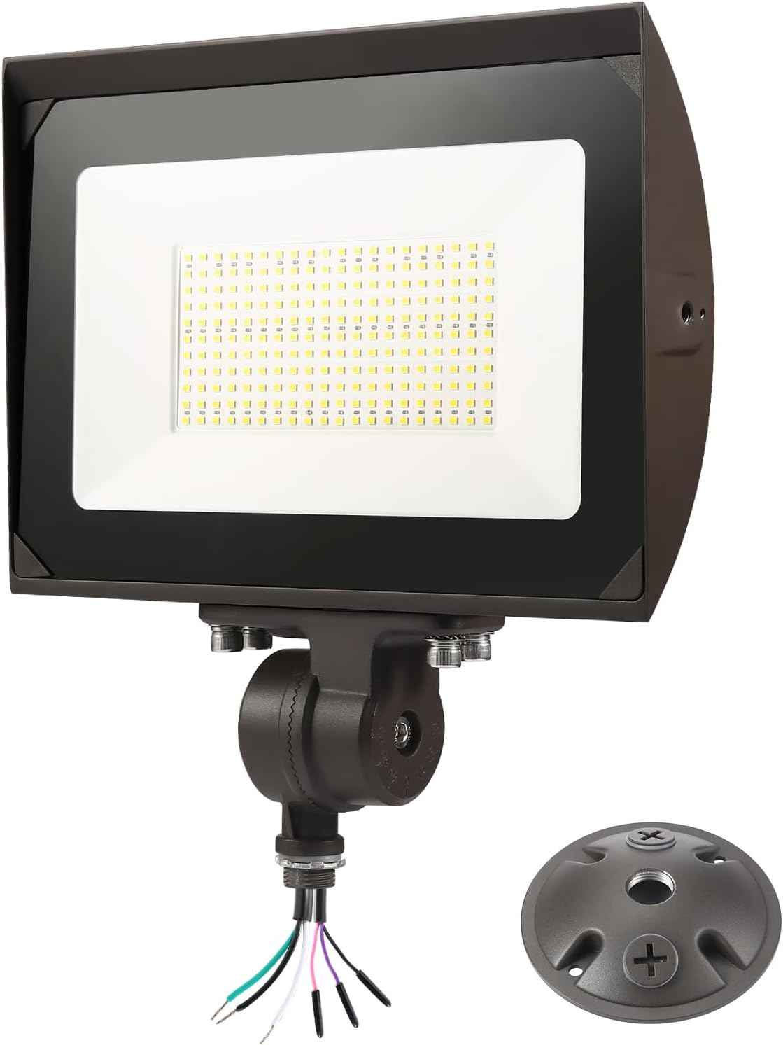 80W LED Flood Light - Waterproof Outdoor Security Light, 9600LM, 5000K Daylight, Knuckle Mount Included