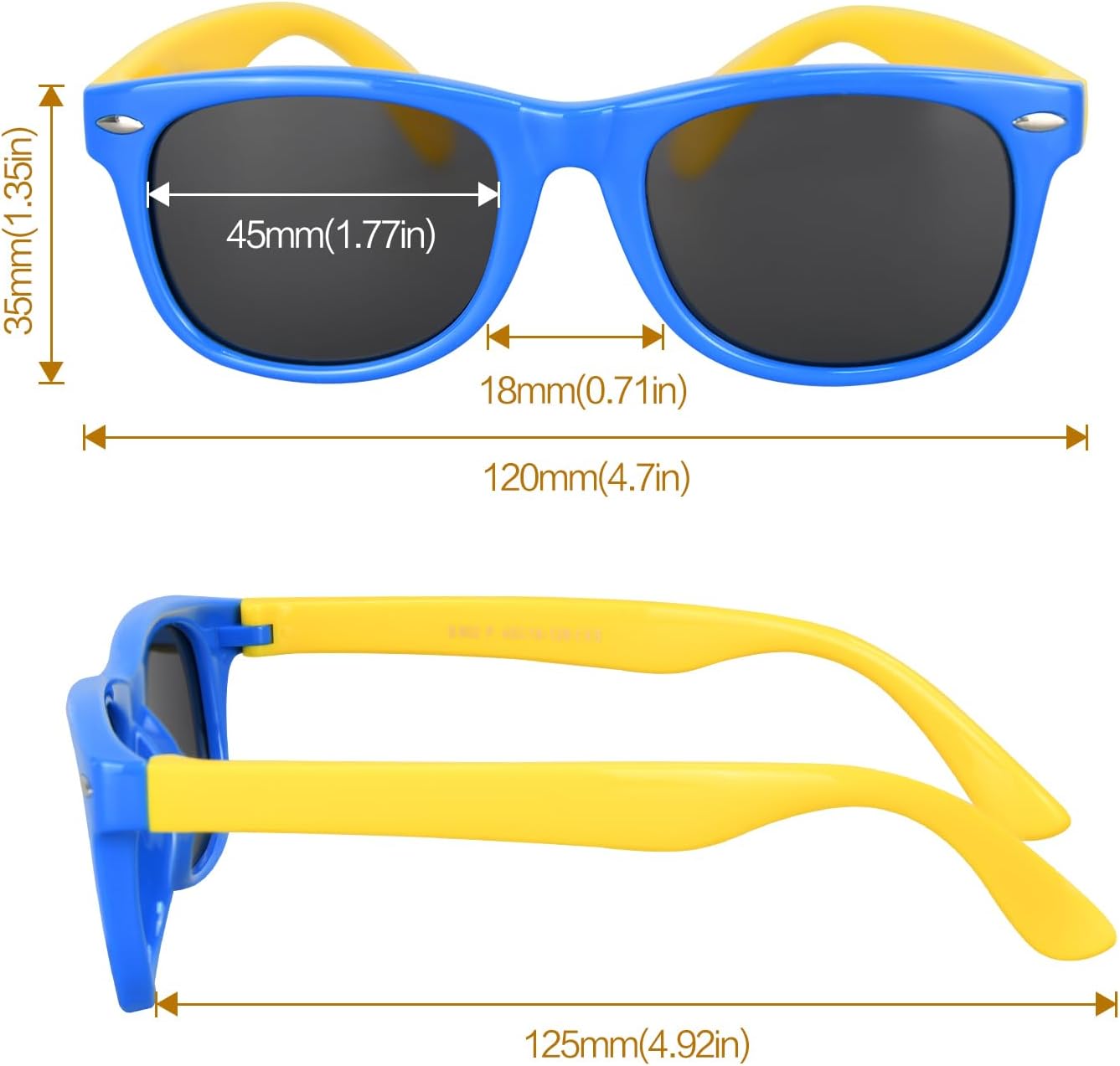 Skiennix Kids Polarized Sunglasses - UV Protection Flexible Rubber Shades | 1-24 Pcs Options
