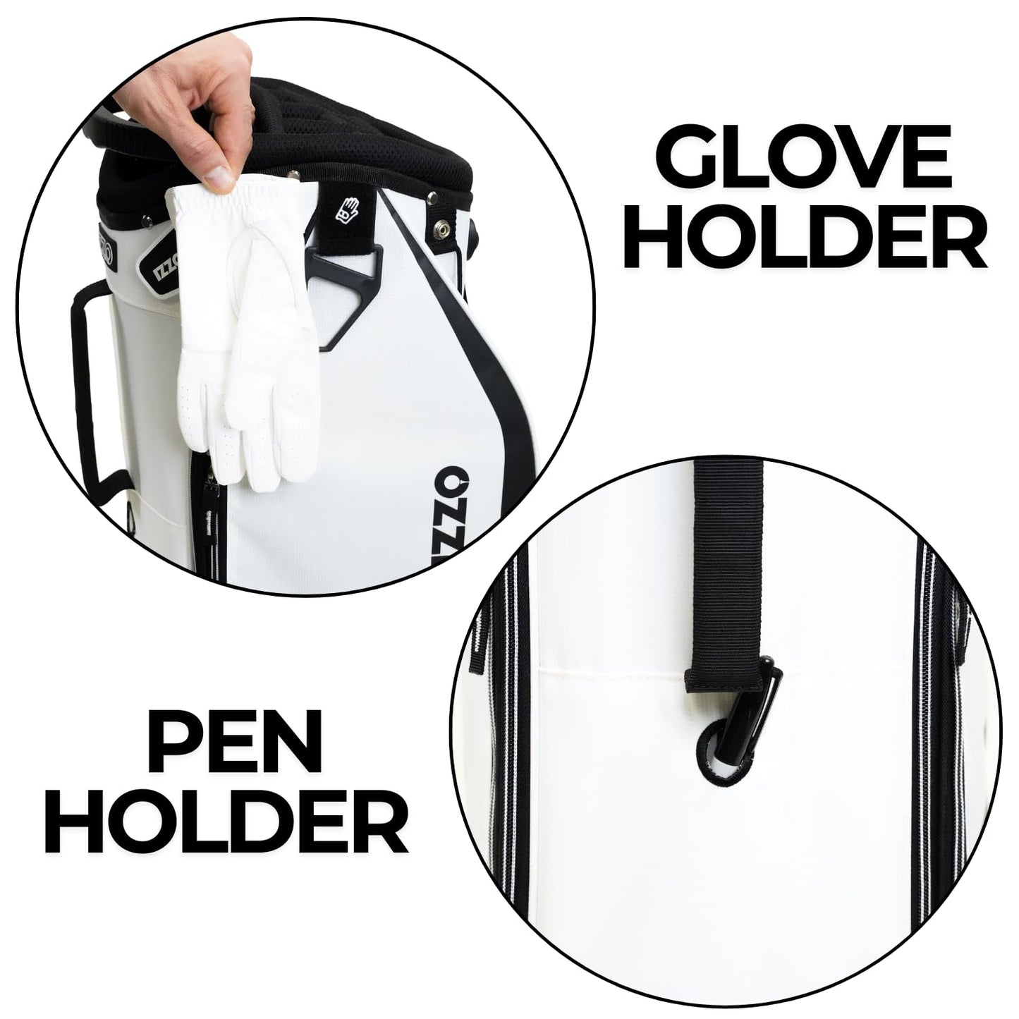 Izzo Ultra Lite Golf Bag, Cart Bag (White)
