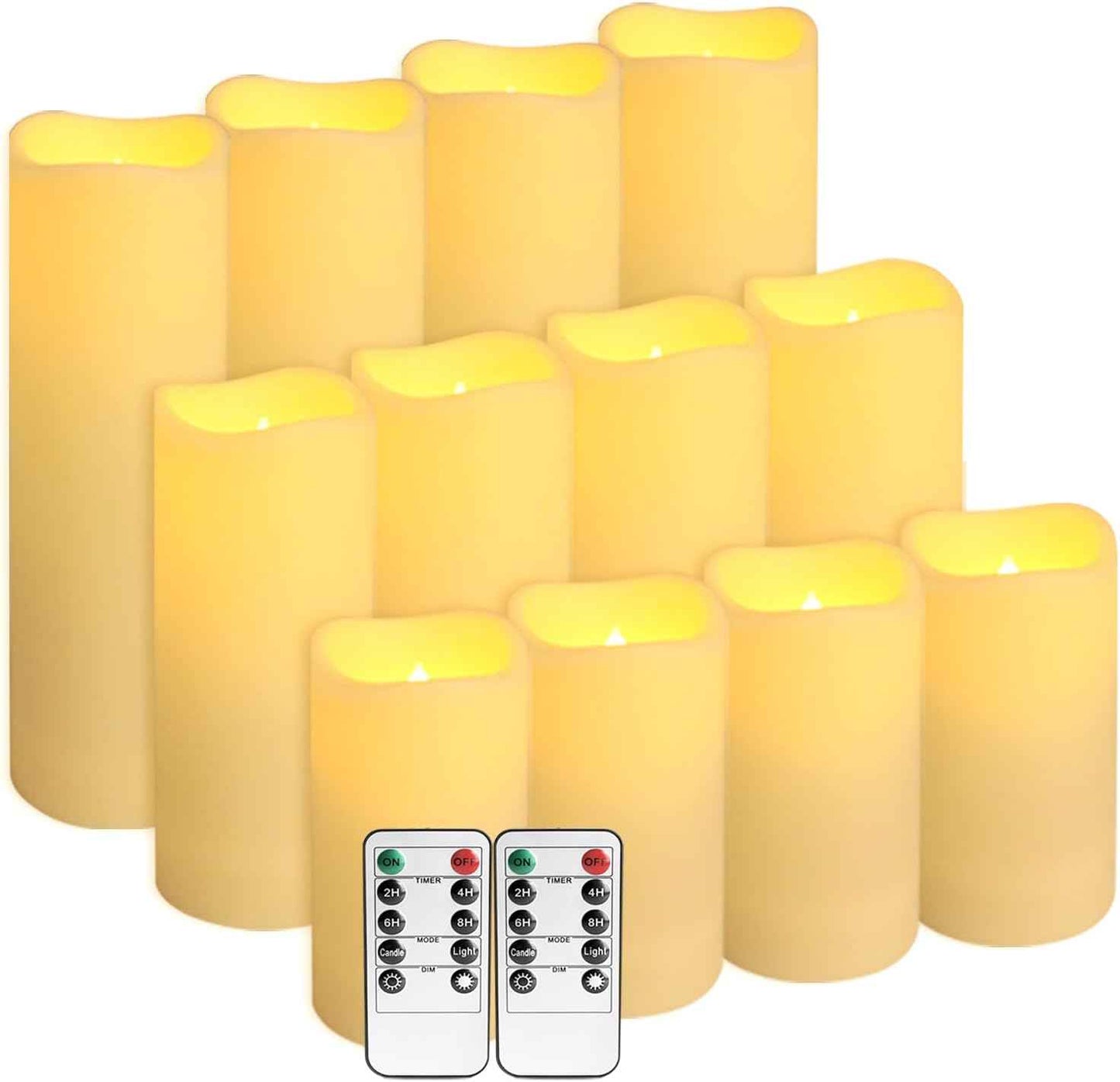 24-Pack Remote Control LED Flameless Candles - 3D Flame Timer Candles for Home, Weddings & Holidays