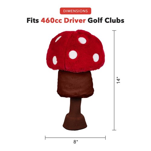 Daphne's Headcovers Mushroom Driver Headcover | Funny Golf Club Covers | Golf Head Covers for Drivers | Stylish Golf Club Head Covers | Golf Driver Covers | Men’s & Women’s Driver Headcover